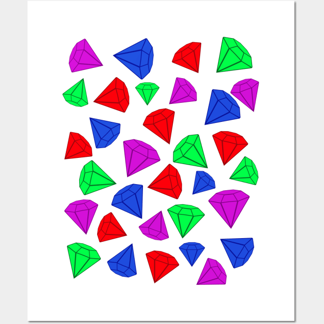 Colorful Gems (White) Wall Art by Art By LM Designs 